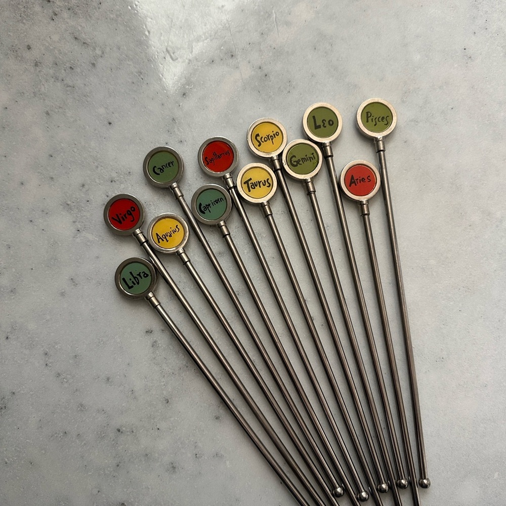 Zodiac Sign Drink Stirrers Pottery Barn Barware